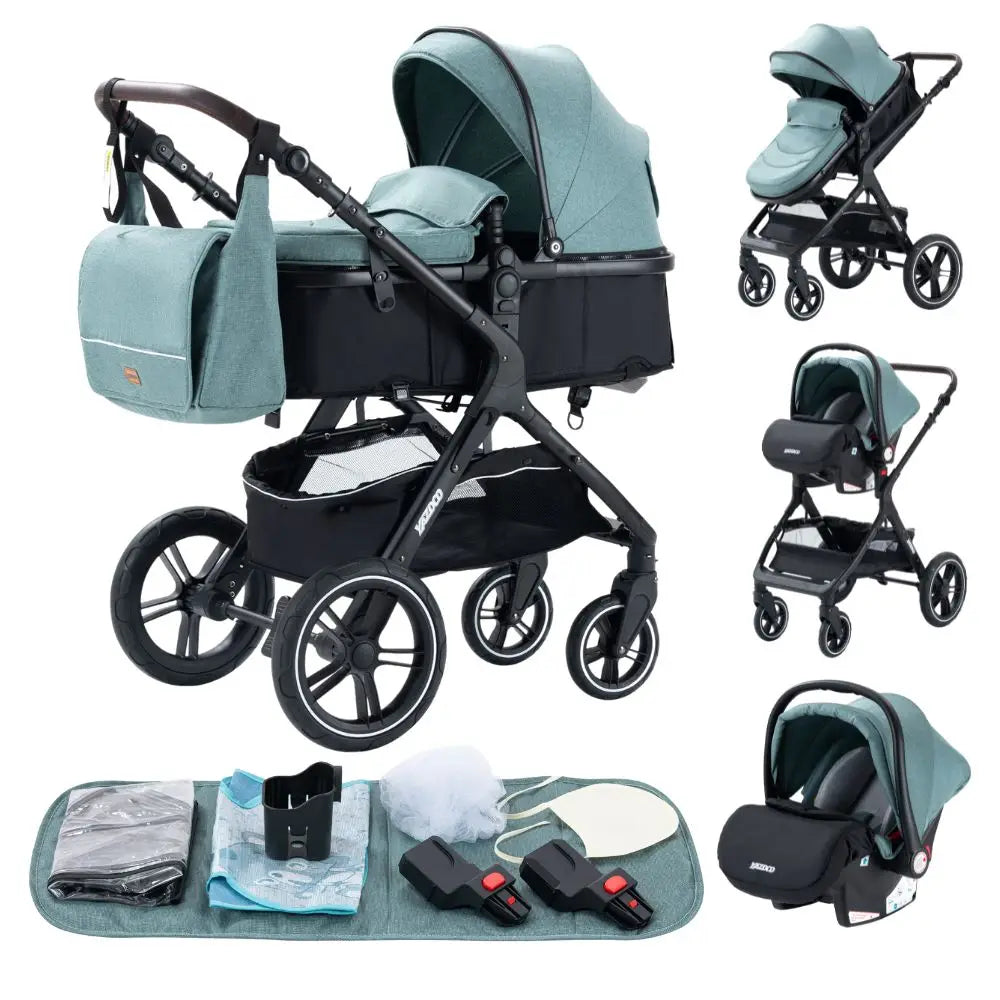 3-in-1 Baby Stroller Cradella™ C3 | complete with accessories | Reclining, compact, and suitable from birth