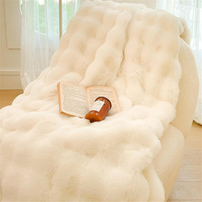 Luxury Faux Fur Velvet Throw Blanket