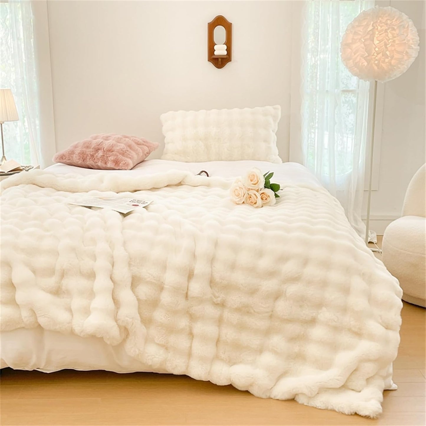 Luxury Faux Fur Velvet Throw Blanket