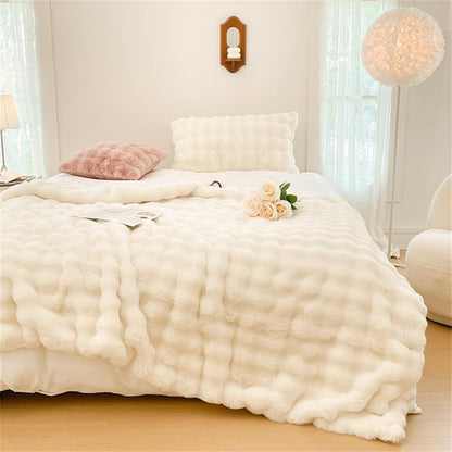 Luxury Faux Fur Velvet Throw Blanket