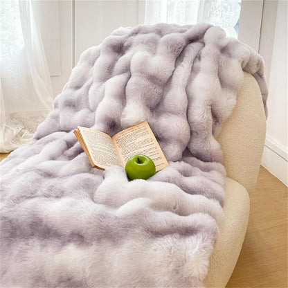 Luxury Faux Fur Velvet Throw Blanket