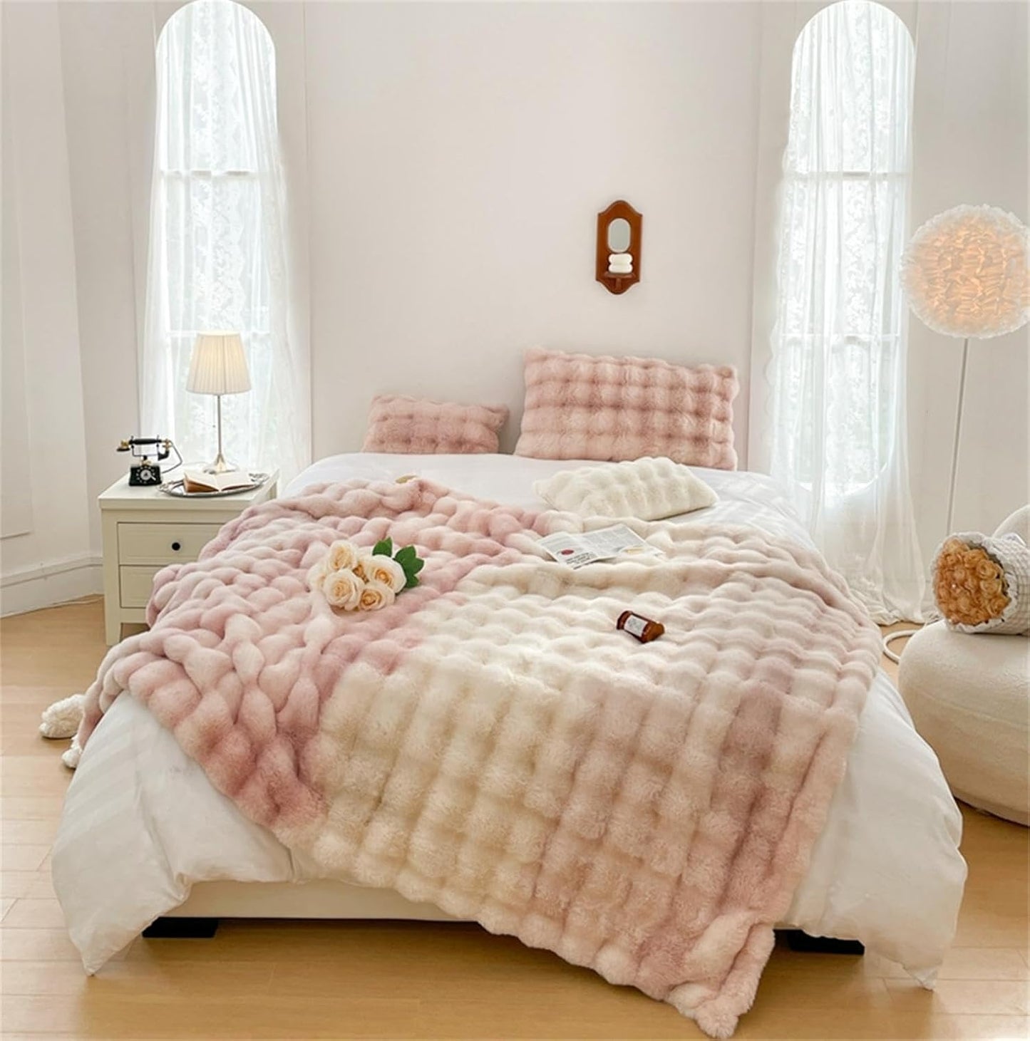 Luxury Faux Fur Velvet Throw Blanket