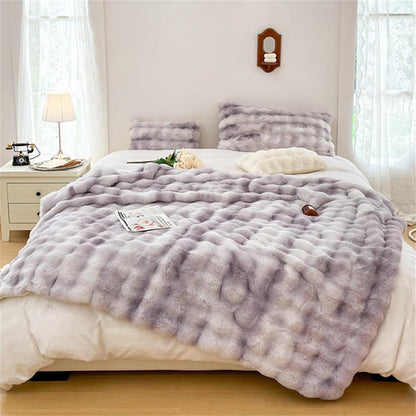 Luxury Faux Fur Velvet Throw Blanket