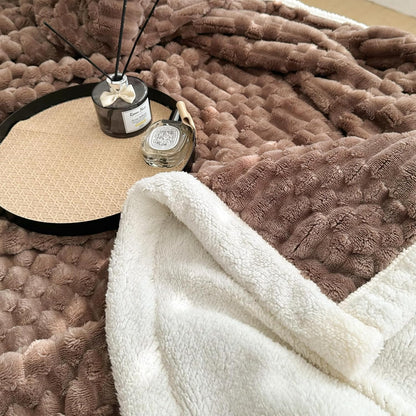 Plush Sherpa Fleece Throw Blanket