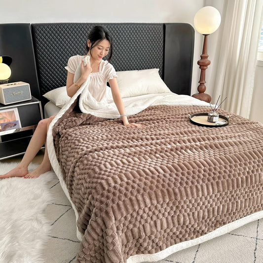 Plush Sherpa Fleece Throw Blanket