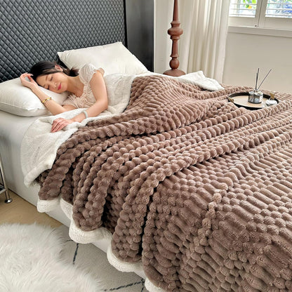 Plush Sherpa Fleece Throw Blanket