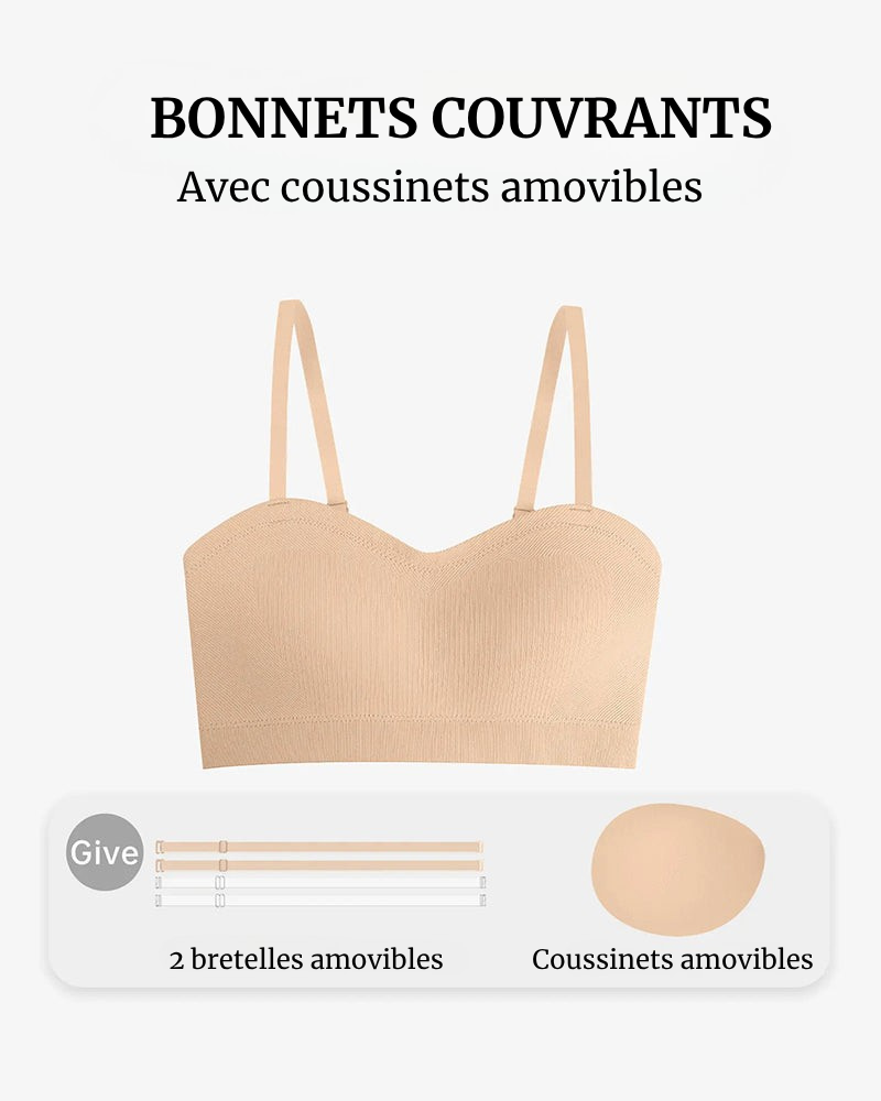 Strapless bandeau bra — invisible support & smoothing effect