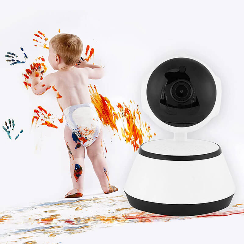 720P Long-Range Wireless Baby Monitor – HD Camera with Night Vision, Two-Way Audio, and 355° Rotation