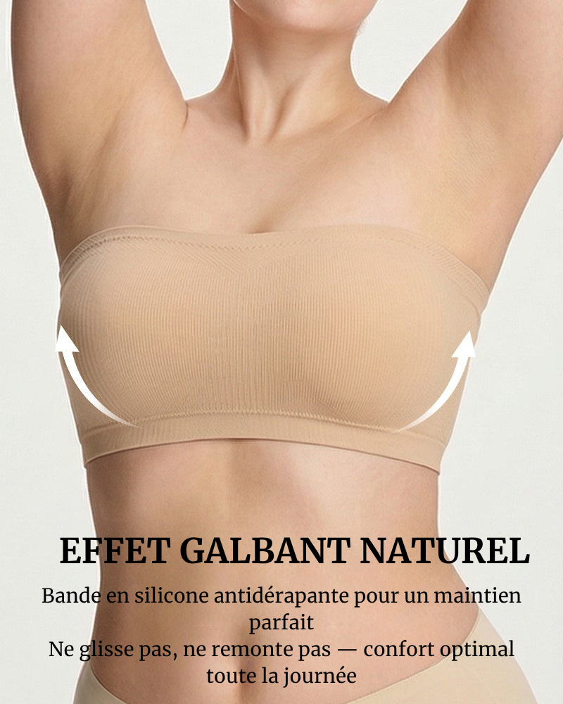 Strapless bandeau bra — invisible support & smoothing effect