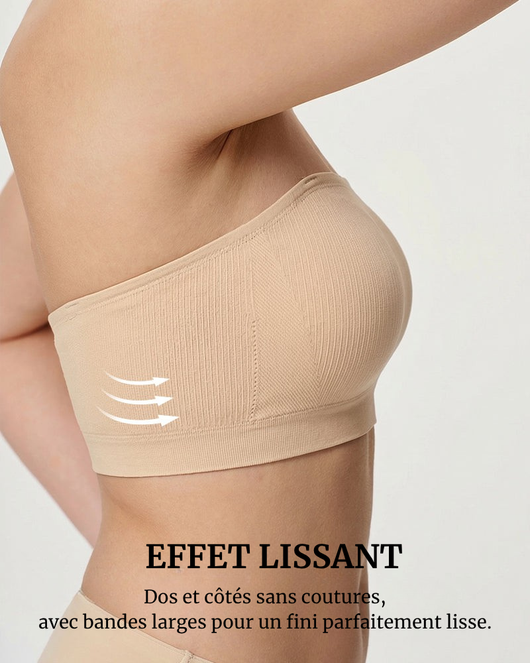 Soutien-gorge bandeau sans bretelles — maintien invisible & effet lissant