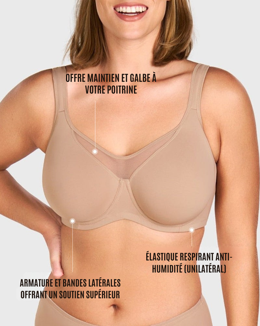 Soutien-Gorge Minimiseur Grande Taille – Fraîcheur & Maintien Total