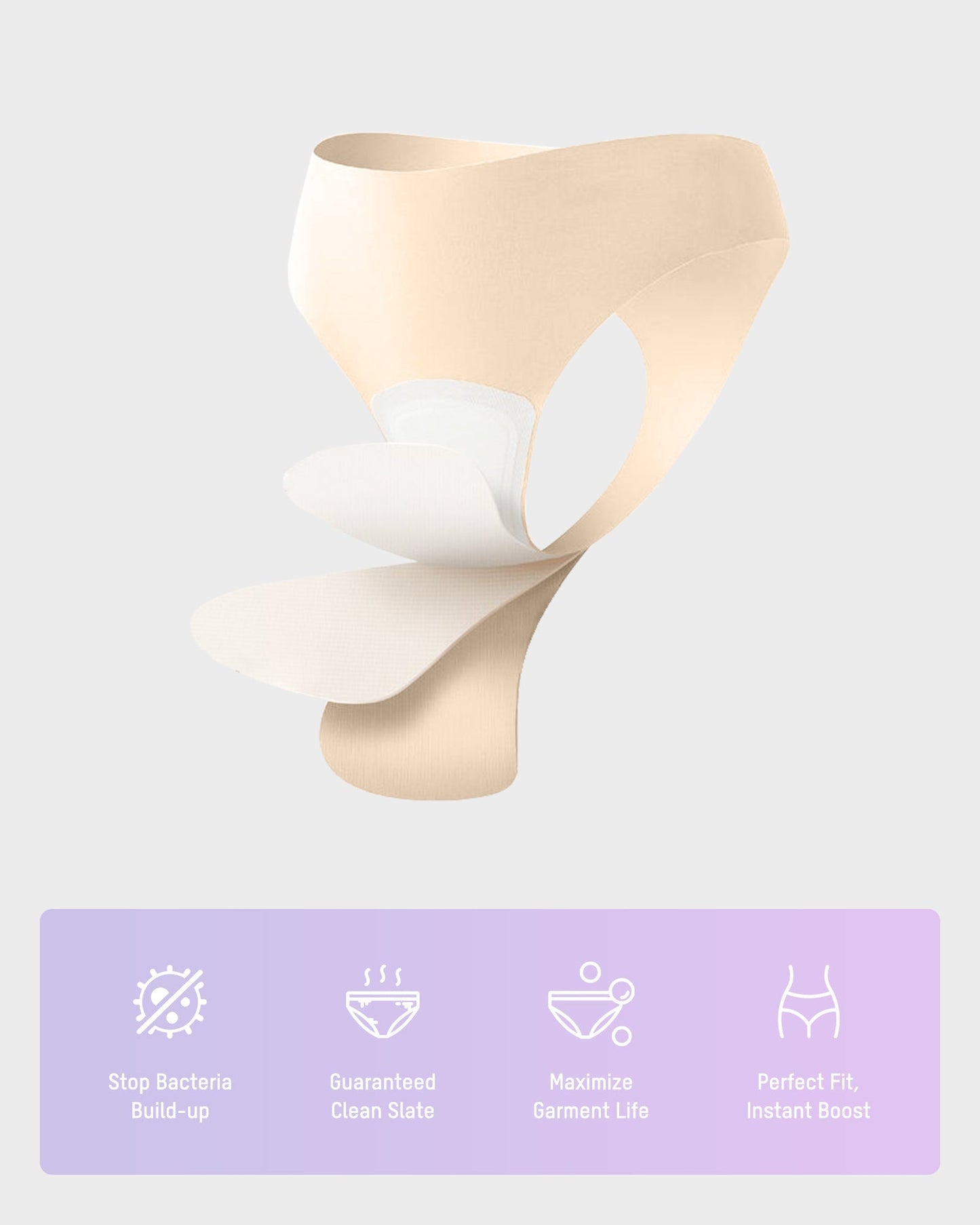 Invisible and comfortable thongs (pack of 5)