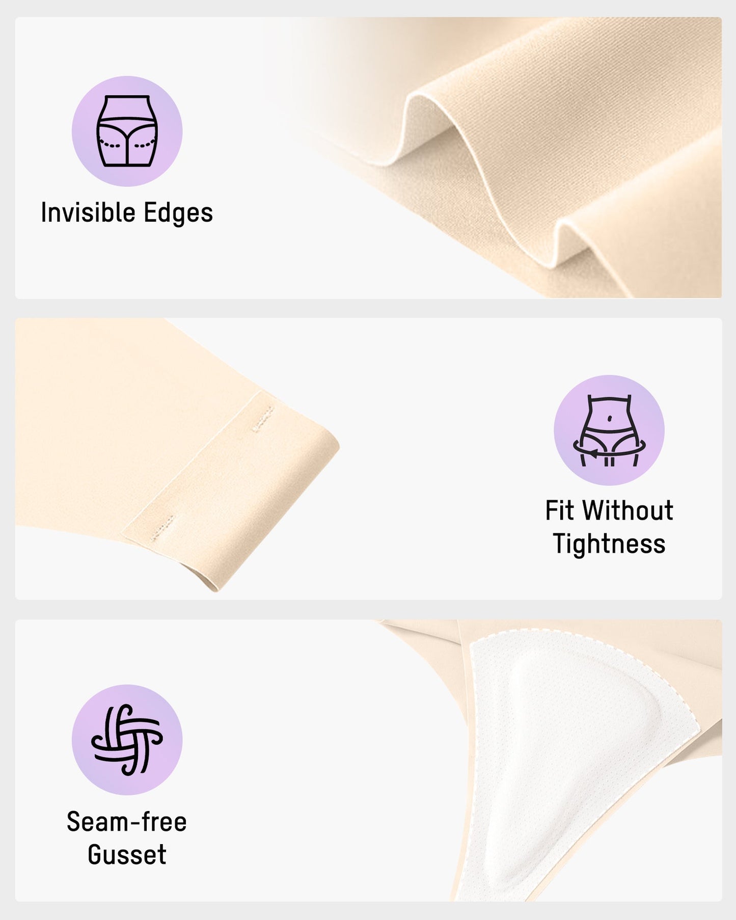 Invisible and comfortable thongs (pack of 5)