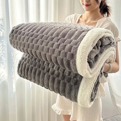 Plush Sherpa Fleece Throw Blanket