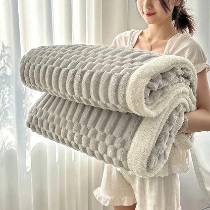 Plush Sherpa Fleece Throw Blanket
