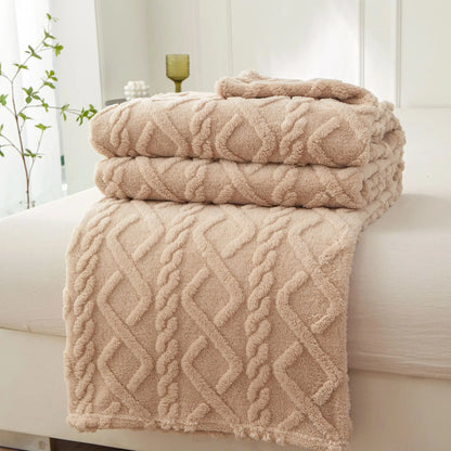 Double-Sided Plush Fleece Throw Blanket