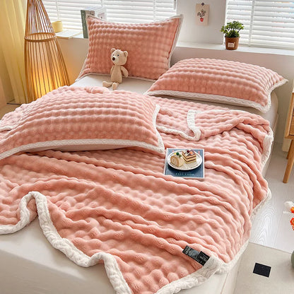 Luxury Faux Fur Throw Blanket – Plush Throw – Sofa Throw – Bed Blanket – Cozy Warm Fleece Blanket – All-Season Blanket – Machine Washable Blanket – Couch Blanket