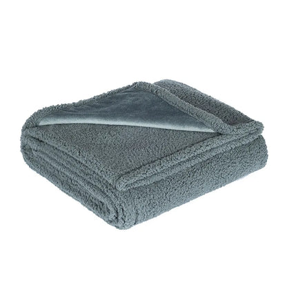 Double-Sided Waterproof Pet Blanket – Sherpa & Flannel Cozy Blanket Throw – Dog & Cat Bed Blanket – Sofa Throw – Couch Blanket – Machine Washable