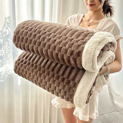 Plush Sherpa Fleece Throw Blanket