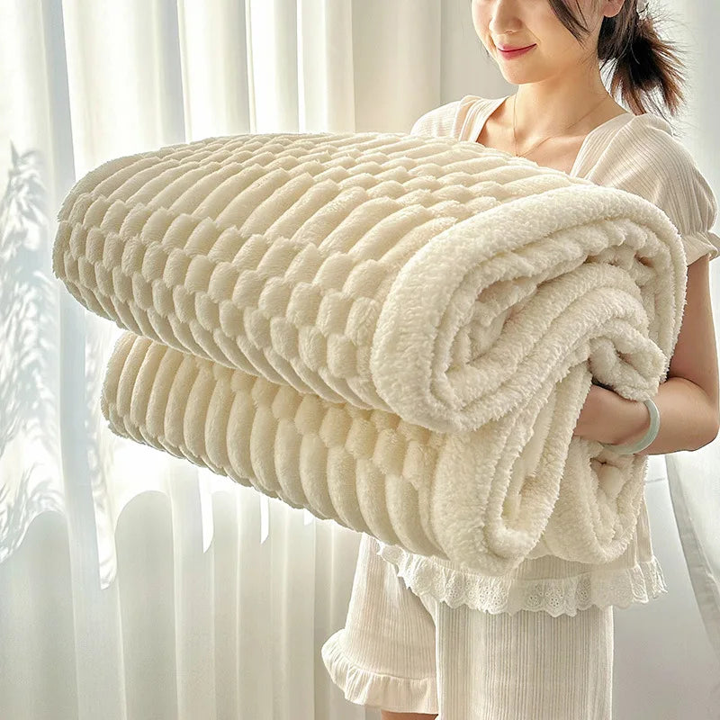 Plush Sherpa Fleece Throw Blanket