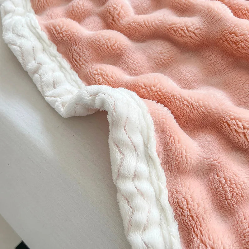 Luxury Faux Fur Throw Blanket – Plush Throw – Sofa Throw – Bed Blanket – Cozy Warm Fleece Blanket – All-Season Blanket – Machine Washable Blanket – Couch Blanket