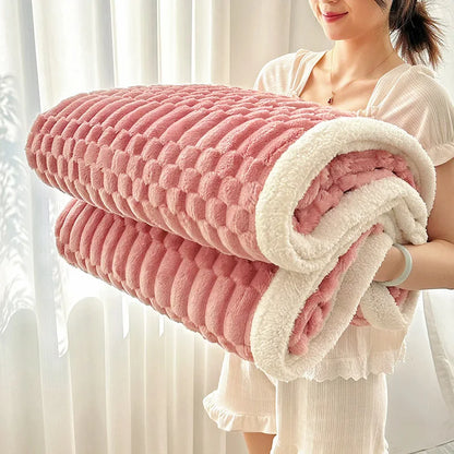 Plush Sherpa Fleece Throw Blanket