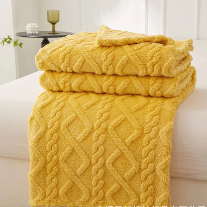 Double-Sided Plush Fleece Throw Blanket