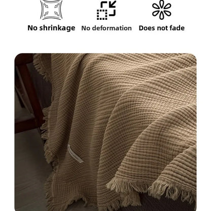 Japanese Six-Layer Cotton Throw Blanket – Lightweight Breathable Bed Blanket – Soft Sofa Throw – Decorative Gauze Blanket – All-Season Cozy Blanket