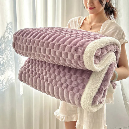 Plush Sherpa Fleece Throw Blanket