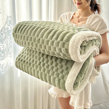 Plush Sherpa Fleece Throw Blanket