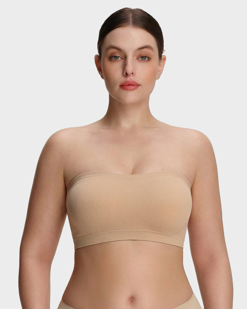Strapless bandeau bra — invisible support & smoothing effect