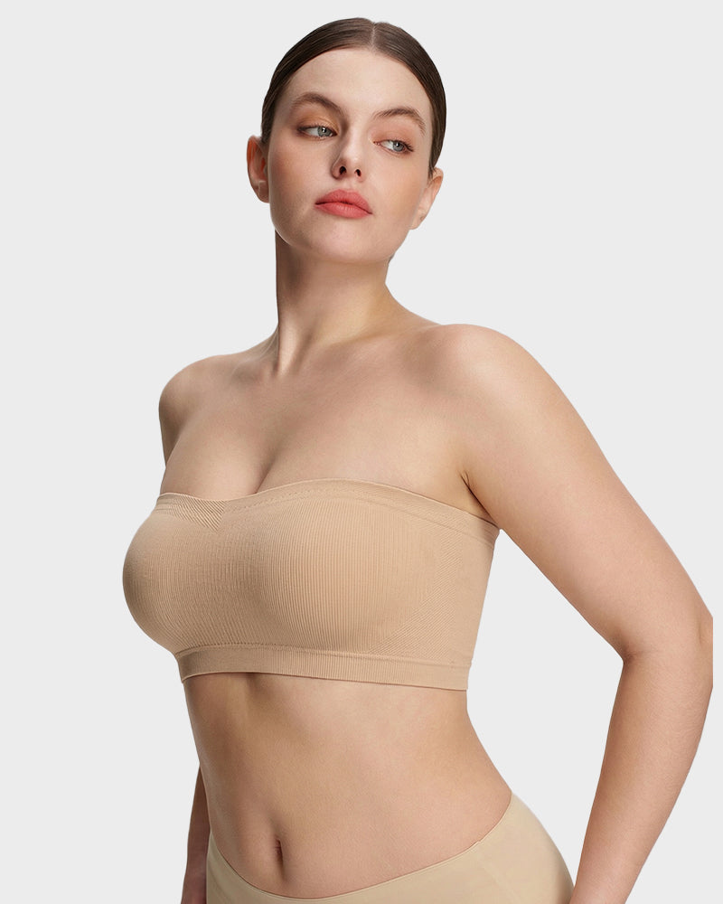 Strapless bandeau bra — invisible support & smoothing effect