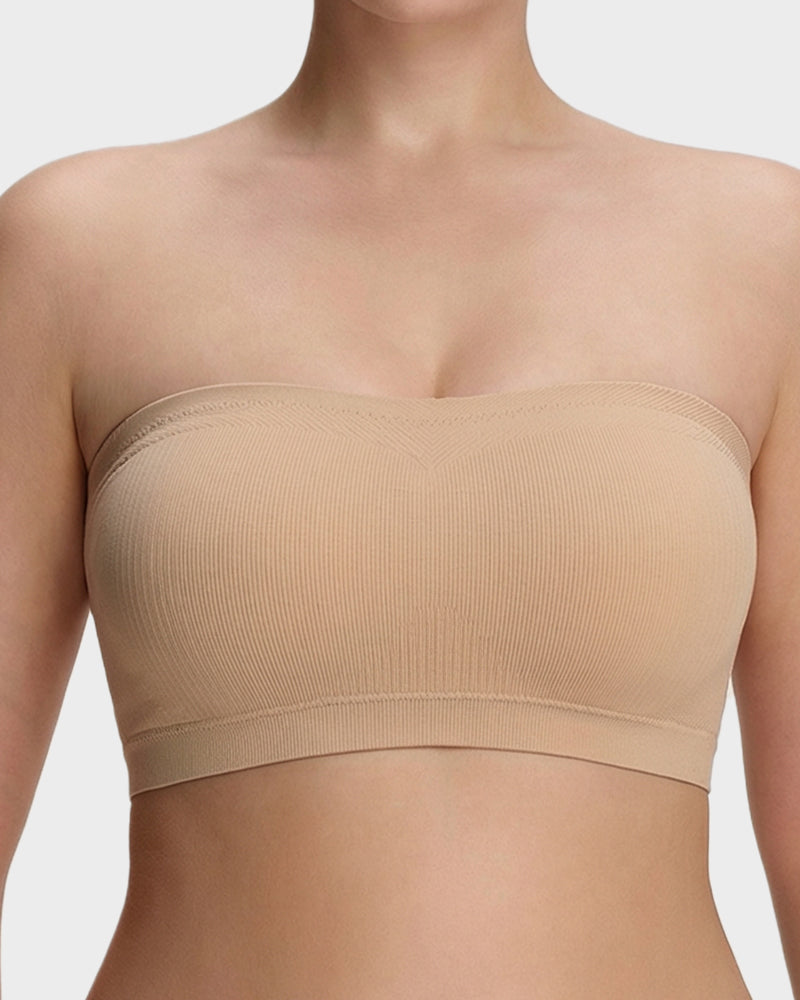 Strapless bandeau bra — invisible support & smoothing effect