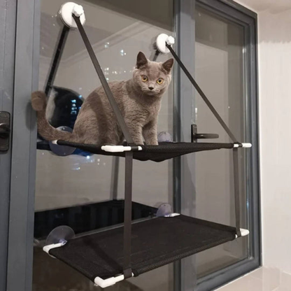 Hamaca de Ventana para Gatos – Cama Elevada con Ventosas Resistentes