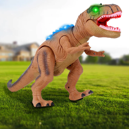 Juguete de dinosaurio con control remoto que camina y ruge – Luces LED, sonidos realistas y material seguro para niños