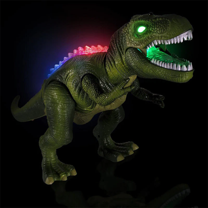 Juguete de dinosaurio con control remoto que camina y ruge – Luces LED, sonidos realistas y material seguro para niños