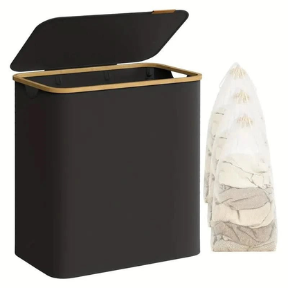 150L laundry basket, 3 removable compartments – Large capacity, slim and sturdy design