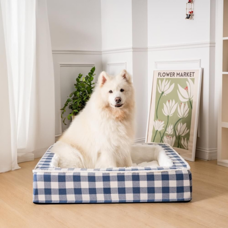 Cama ortopédica para perros con relleno de espuma y forro de felpa – Suave, lavable y cómoda para un descanso cálido y reparador