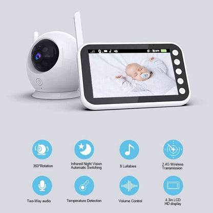 1080P Wireless Baby Monitor – Portable Video Monitor with Night Vision, Two-Way Audio, and Smart Alerts