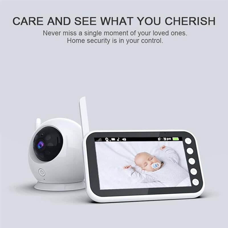 1080P Wireless Baby Monitor – Portable Video Monitor with Night Vision, Two-Way Audio, and Smart Alerts