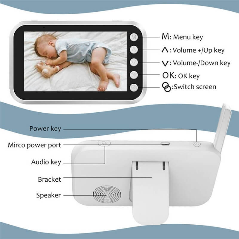 1080P Wireless Baby Monitor – Portable Video Monitor with Night Vision, Two-Way Audio, and Smart Alerts