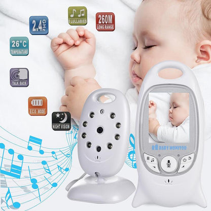 Portable Baby Monitor with Camera and Night Vision – Travel Monitor with Two-Way Audio, Temperature Sensor, and Built-In Lullabies