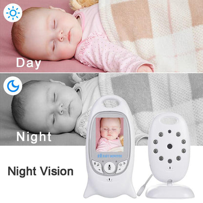 Portable Baby Monitor with Camera and Night Vision – Travel Monitor with Two-Way Audio, Temperature Sensor, and Built-In Lullabies