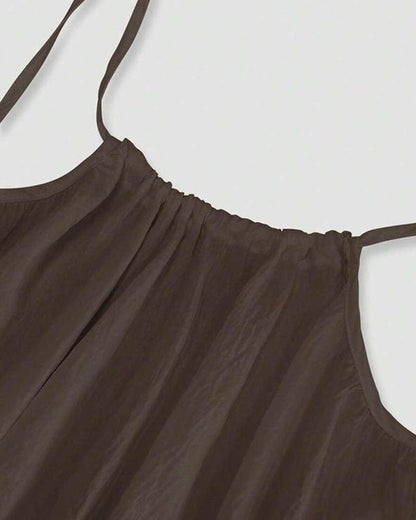 Robe camisole dos nu unie pour femme