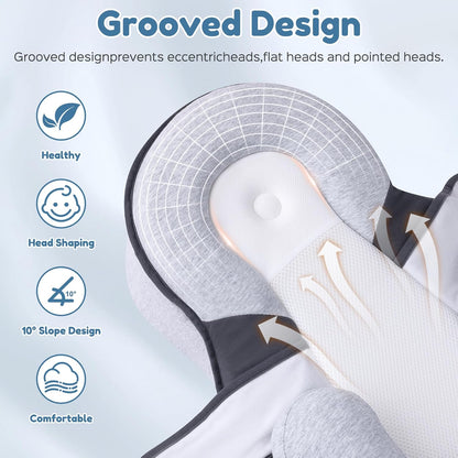 Anti-Reflux and Support Baby Pillow – Ergonomic, Breathable, and Adjustable for Nursing and Rest