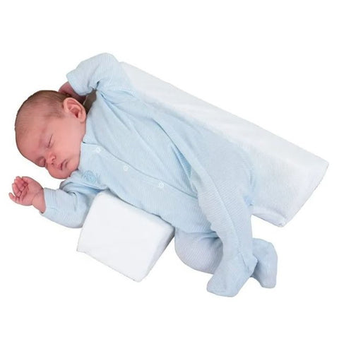 Anti-Roll Baby Pillow with Orthopedic Wedge – Memory Foam with Breathable, Washable Cover