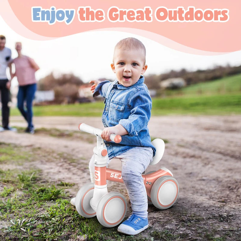 Adjustable Baby Bike – First Balance Bike for Boys and Girls with Adjustable Seat and Handlebar