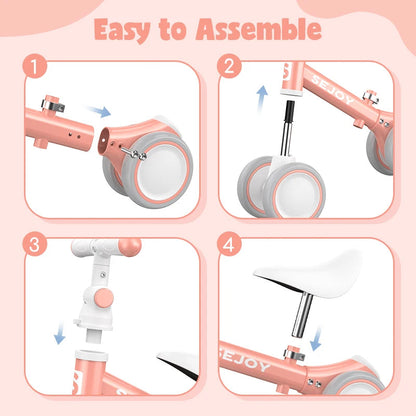 Adjustable Baby Bike – First Balance Bike for Boys and Girls with Adjustable Seat and Handlebar