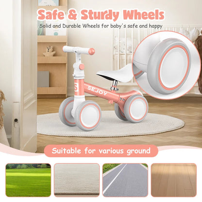 Adjustable Baby Bike – First Balance Bike for Boys and Girls with Adjustable Seat and Handlebar