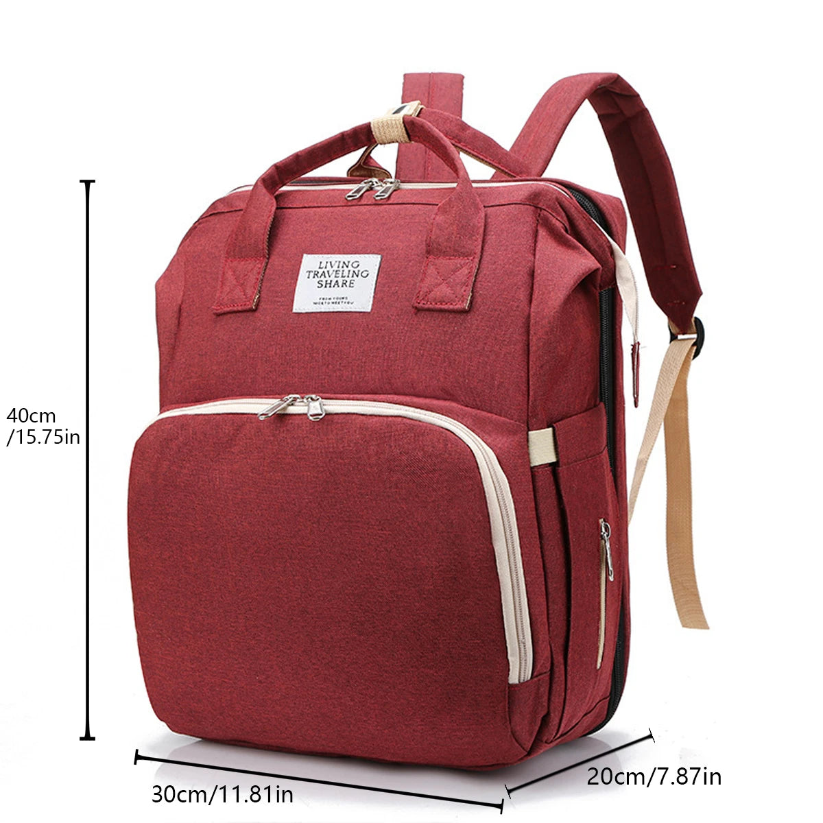 3-in-1 Baby Diaper Bag with Foldable Travel Bassinet – Large Capacity, Waterproof, and Multifunctional